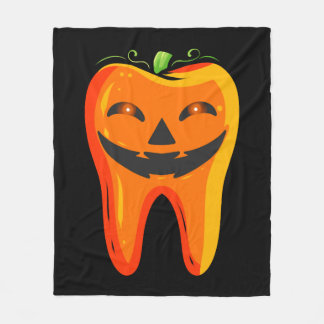 Tandartsen Tandpompoen Halloween Fleece Deken