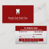 Tandartsenafspraakkaarten - Kleur veranderlijk Afsprakenkaartje (Voorkant / Achterkant)