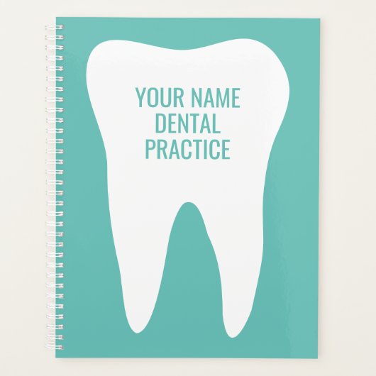 Tandartsenpraktijk planner boek met tandontwerp (Voorkant)