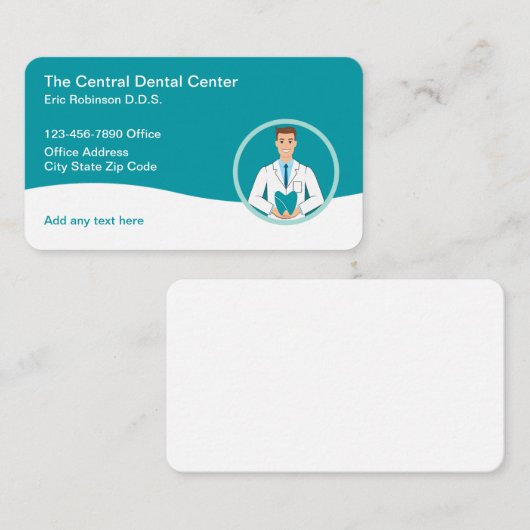 Tandartsenpraktijk Tandarts Visitekaartjes Modern (Voorkant / Achterkant)
