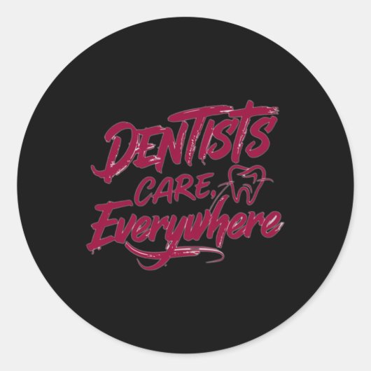 Tandartsenzorg Ronde Sticker (Voorkant)