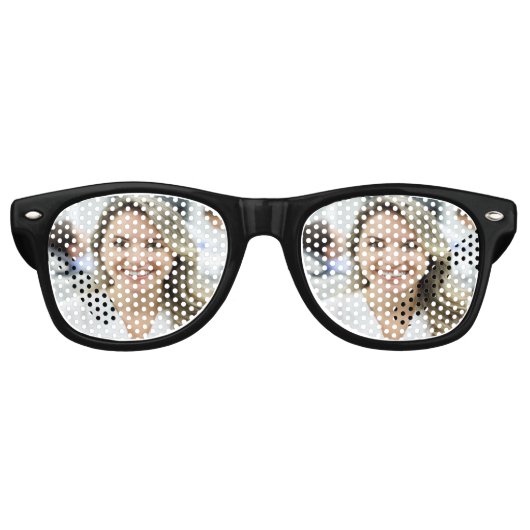 Tandartsfoto aanpassen personaliseren retro zonnebril (Voorkant)