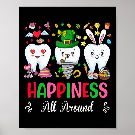 Tandartsgeluk rondom Valentijn St Patrick E Poster (Voorkant)