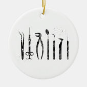 Tandartsgereedschap Keramisch Ornament (Voorkant)