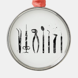 Tandartsgereedschap Metalen Ornament
