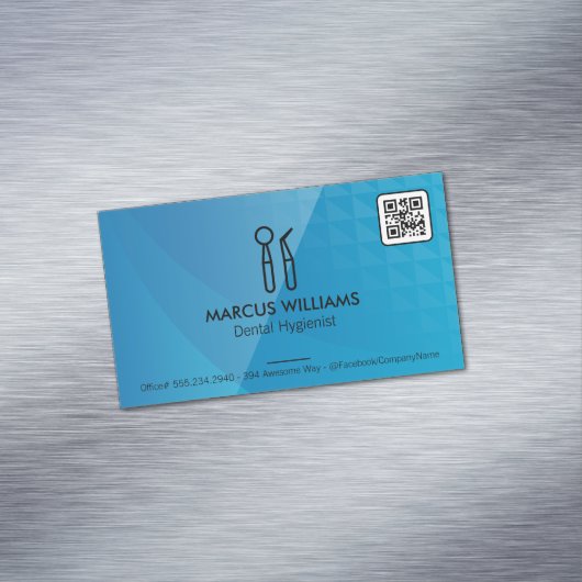 Tandartsgereedschap | QR-code Magnetisch Visitekaartje (Voorbeeld)