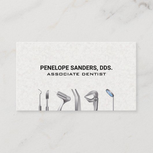 Tandartsinstrumenten Logo | Variatie Visitekaartje (Voorkant)