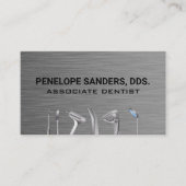 Tandartsinstrumenten | Metalen Visitekaartje (Voorkant)