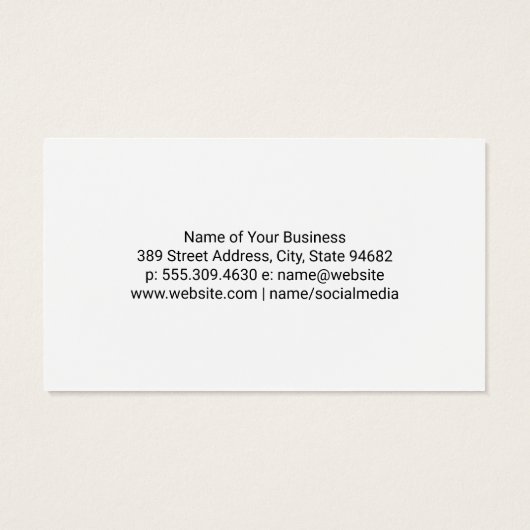 Tandartsinstrumenten | Tanden Icoon Visitekaartje (Achterkant)