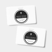 Tandartsmedewerkerbadge Badge (Voor- en achterkant)