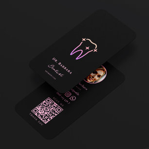 Tandartspraktijk Aesthetic Dental Clinic Roze Zwar Visitekaartje