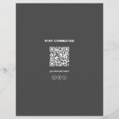 Tandartspraktijk Custom Logo Foto QR Grijs Flyer (Achterkant)