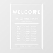 Tandartspraktijk Gevel Openingsuren Tand Logo Raamsticker (Vel)