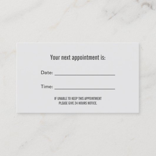 Tandartspraktijk Moderne Marmeren Tand Tandarts Afsprakenkaartje (Achterkant)
