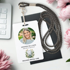 Tandartspraktijk Professioneel Elegante Foto Badge