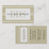 Tandartspraktijk Stripes DDS White Tan Visitekaartje (Voorkant / Achterkant)