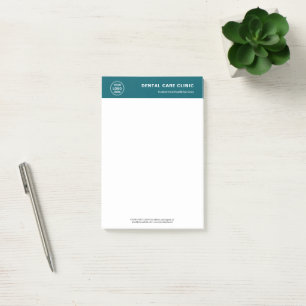 Tandartspraktijk Tandarts Teal Professioneel Logo Post-it® Notes