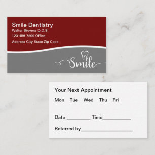 Tandartspraktijk Thema Afspraak Business Cards Visitekaartje