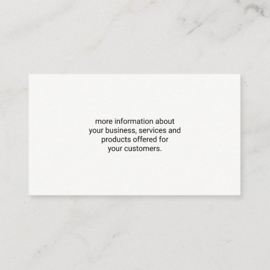 Tandartsstoel | Tand Logo Visitekaartje (Achterkant)