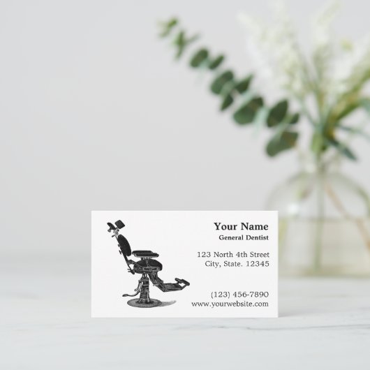  tandartsstoel tandarts afsprakenkaartje (Staand voorkant)