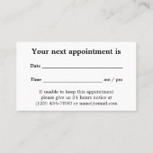  tandartsstoel tandarts afsprakenkaartje (Achterkant)