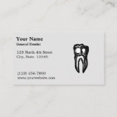  tandartsstoel tandarts Sjabloon Visitekaartje (Achterkant)