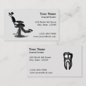  tandartsstoel tandarts Sjabloon Visitekaartje (Voorkant / Achterkant)