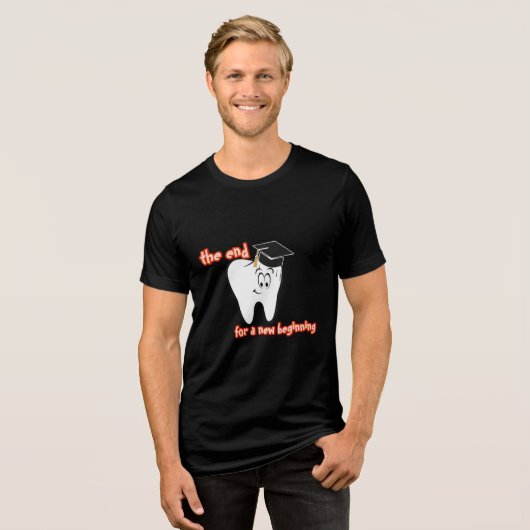 Tandartsstudent afgestudeerd Tri-Blend shirt (Voorkant volledig)