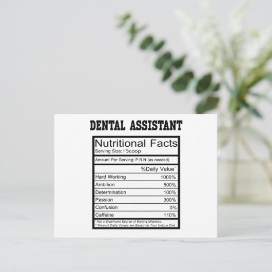 tandassistent briefkaart (Staand voorkant)