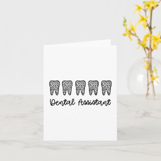 tandassistent | Giften voor assistent-tandarts Kaart (Gele Bloem)