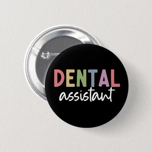 tandassistent | Giften voor assistent-tandarts Ronde Button 5,7 Cm (Voorkant /achterkant)