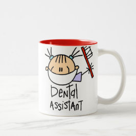 tandassistent tweekleurige koffiemok