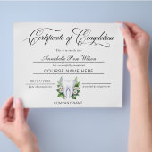 Tandbleek Certificaat van Voltooiing Cursus Flyer (Hand)