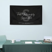 Tandbleking Monogram Schrift Spandoek (Beurs)