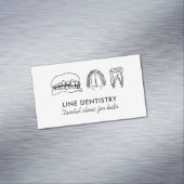 Tandbleking tandkliniek basis tandarts magnetisch visitekaartje (Voorbeeld)