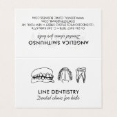 Tandbleking tandkliniek minimaal tandarts visitekaartje (Buitenkant ongevouwen)