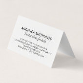 Tandbleking tandkliniek minimaal tandarts visitekaartje (Achterkant)