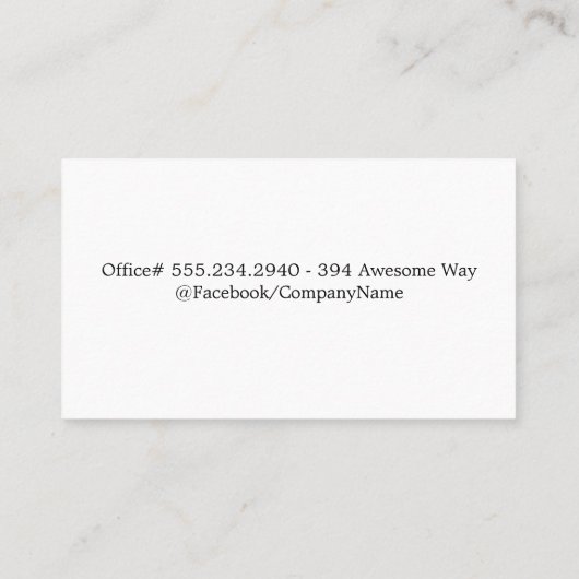 Tandbloem grafisch | tandarts visitekaartje (Achterkant)