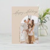 Tandboog Vakantiefoto Kerstkaart (Staand voorkant)