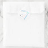 Tandborstel en Tand Ronde Sticker (Tas)