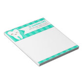 Tandbouillon - Blauwgroen strepen, aangepast Notit Notitieblok (Schuin)