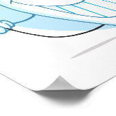 Tandcartoon glimlachen Altijd afvlakken Poster (Hoek)