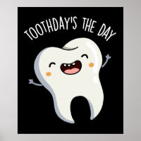 Tanddag Is De Dag Grappige Tand Puns Donkere BG