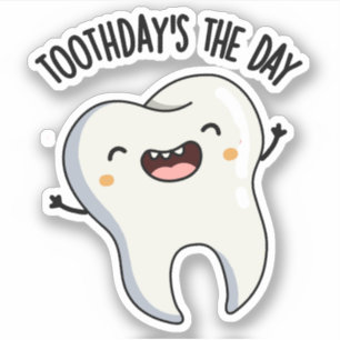 Tanddag is de dag Grappige tandgrapjes  Sticker