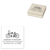  tandem aangepaste trouwnamen retouradres rubberstempel (Gestempeld)