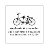  tandem aangepaste trouwnamen retouradres rubberstempel (Afrduk)