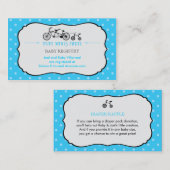 Tandem Bicycle Baby shower Registry Kaart (Voorkant / Achterkant)
