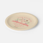 Tandem Bicycle, Birds and Banner Wedding Papieren Bordje (Gekanteld)