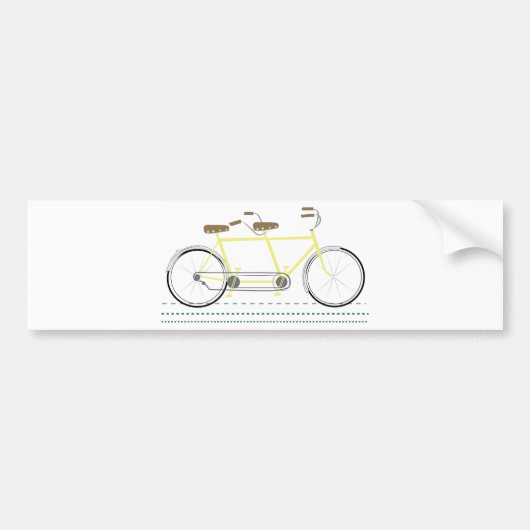 Tandem Bicycle Bumpersticker (Voorkant)