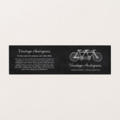 Tandem Bicycle & Chalkboard, Antiek dealer Visitekaartje (Buitenkant ongevouwen)